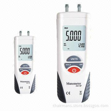 Digital Manometers, -138.3 to +138.3H₂O, LCD, Zero Adjustable, DIF Function